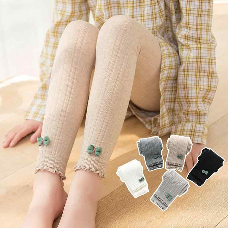 キッズ レギンス スパッツ 女の子 子供服 綿混紡 9分丈 中厚手 無地 ガールズ 女児 かわいい おしゃれ ..