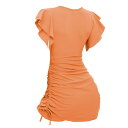 ワンピース レディース 女性用 春夏 アウトドア 速乾 高弾性 スポーツ ゴルフ テニス バドミントン 無地 レッド イエロー ブラック ホワイト オレンジ パ...