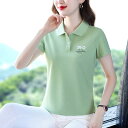 ポロシャツ レディース 半袖 襟付き スポーツ Tシャツ 速乾 ゴルフ テニス バドミントン ウェア トップス 大きいサイズ ゆったり 春 スポーツウェア