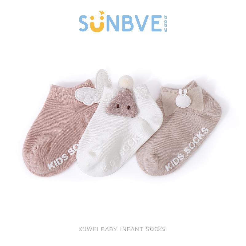 靴下 ベビーソックス 春夏 秋冬 綿 新生児 幼児 子供用 6-12ヶ月 通気性 吸汗 パステルカラー ピンク系..