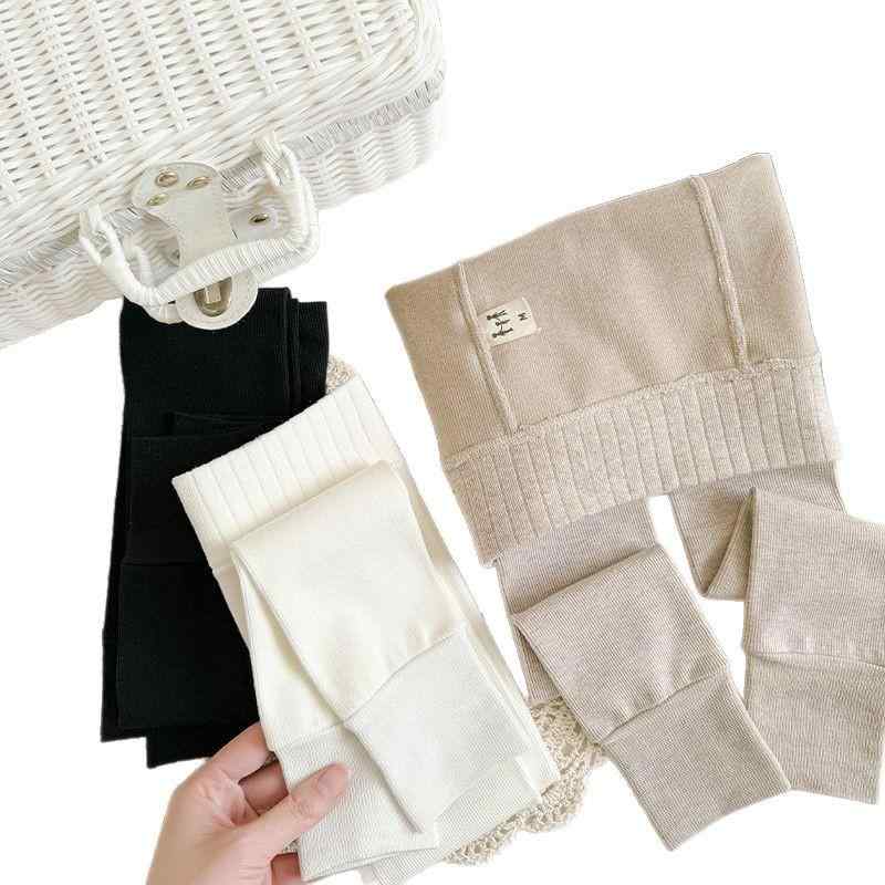 子供服 女の子 タイツ スパッツ 春秋 薄手 綿 ストライプ 9分丈 10分丈 レギンス ズボン下 ダンス 幼稚..