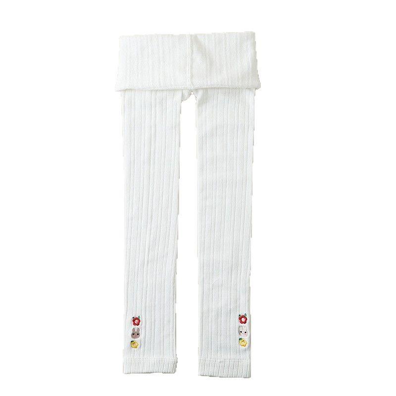 子供服 レギンス 女の子 秋冬 薄手 裏起毛 刺繍 9分丈 连裤袜 タイツ 精梳棉 通気性 伸縮性 かわいい ..