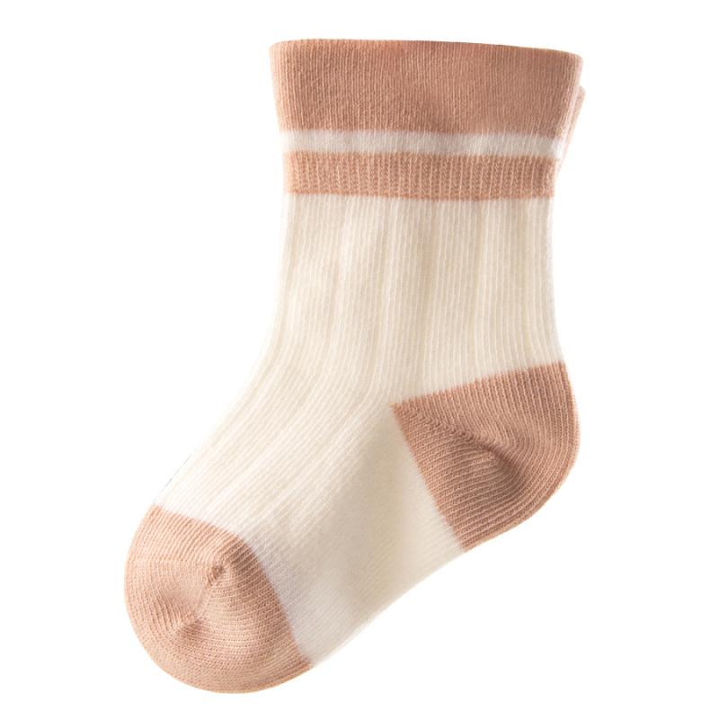 靴下 キッズ ベビー 春秋冬 新生児 赤ちゃん 0歳 1歳 コットン 締め付けない リブ編み ボーダー