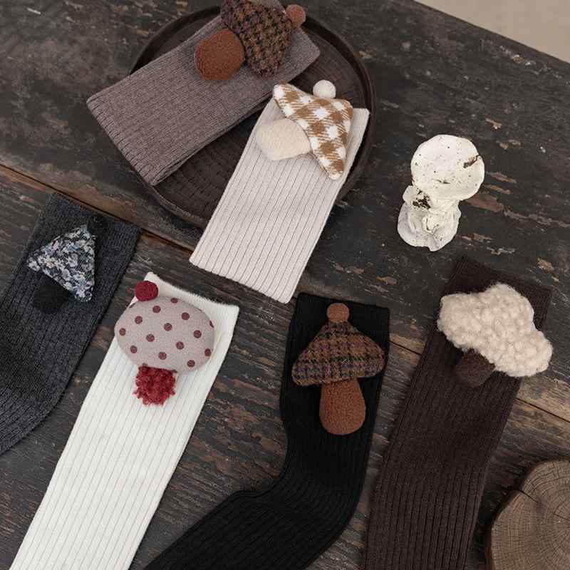 靴下 ガールズ キッズ 子供用 メリノウール混 中筒 ソックス 秋冬 カラー かわいい 3歳 4歳 5歳 6歳 7..