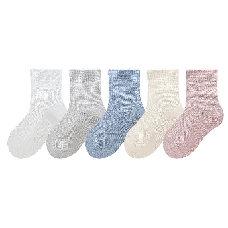 靴下 キッズ 春夏 薄手 メッシュ 男の子 女の子 子供 ソックス 通気性 無地 スポーツ かわいい 0歳 1歳..