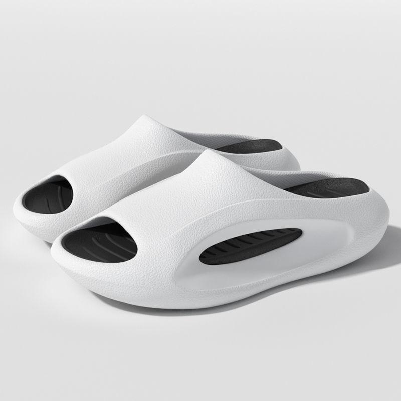 サンダル メンズ 男性用 スリッパ EVA 滑り止め 浴室 室内履き 普段使い スポーツ 運動 40-45 黒 白(x2)