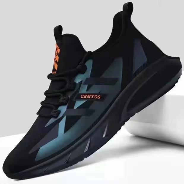 スニーカー メンズ 男性用 運動靴 ランニングシューズ スポーツシューズ 通気性 軽量 メッシュ 黒 ブラック グレー グレー ブルー 青 39 40 41 42 43 44(x2)