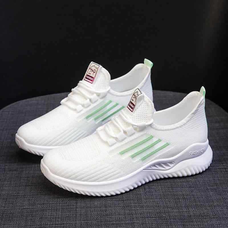 スニーカー レディース メッシュ 通気性 スポーツシューズ ランニングシューズ ローカット 白 ホワイト ピンク系 普段使い 春夏 秋冬