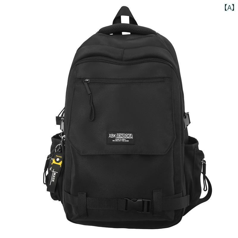 リュックサック レディース メンズ 大容量 軽量 ナイロン 旅行 スポーツ カジュアル シンプル ブラック ホワイト ブルー レッド・カラー: ブラック.ホワイト.黒/白.赤/白.青/白・サイズ: 無し.有り・対象: 男女兼用・シーン: カジュアル.旅行・素材: ナイロン・スタイル: ストリート・容量: 20〜35L・機能: 通気性・対応PCサイズ: 35.56cm・柄: 無地・裏地: ポリエステル・特徴: ステッチ・ストラップ: 弧状