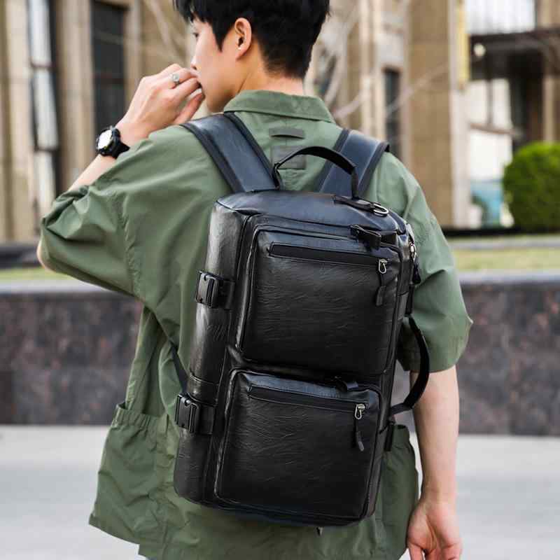 リュック メンズ 男性用 大容量 ビジネスバッグ ブリーフケース 防水 PUレザー 12インチ PC対応 通勤 ..