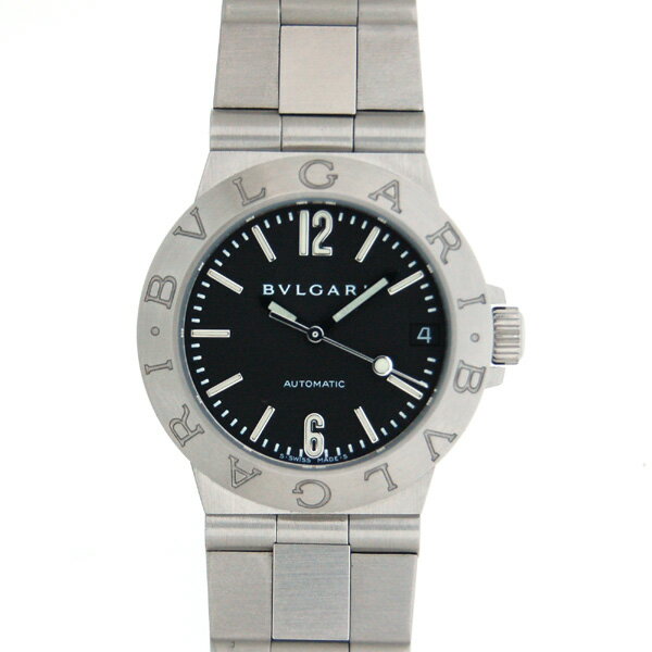 【ポイント2倍！5/9〜5/16 23:59まで】ブルガリ　BVLGARI　ディアゴノ　スポーツ　LCV29BSSD　レディース　29mm　ブラック　USED　【中古】