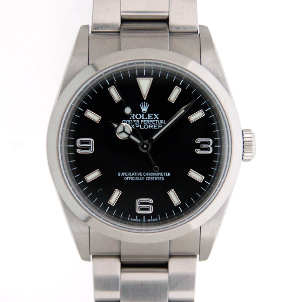 【ポイント2倍！5/9〜5/16 23:59まで】ロレックス　ROLEX　エクスプローラー1　Ref.114270　SS　36mm　【メンズ】　ブラック　USED　【中古】