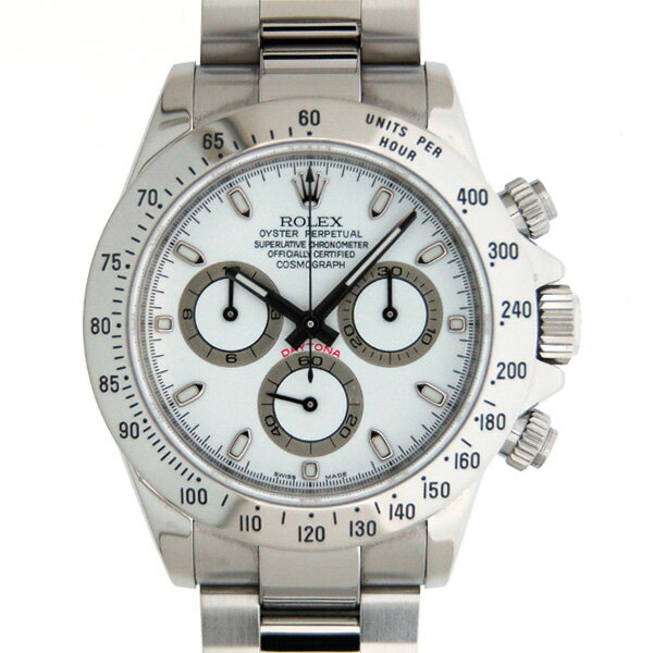 【ポイント2倍！5/9〜5/16 23:59まで】ロレックス　ROLEX　デイトナ　SS　Ref.116520　ホワイト　自動巻き　M番　USED　【中古】