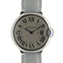 【ポイント2倍！5/9〜5/16 23:59まで】カルティエ　CARTIER　バロンブルー　ユニセックス　W6920087　クォーツ　シルバー　36mm　白革ベルト　新品