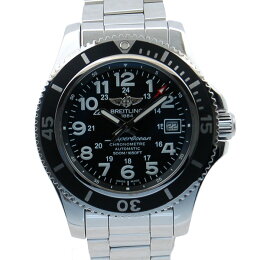 ブライトリングBREITLINGスーパーオーシャン242A182B67PSSブラックSSUSED【】