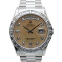 【ポイント2倍！5/9〜5/16 23:59まで】ロレックス　ROLEX　デイデイト　118366A　イエローシェル　プラチナ　ベゼルバケッドダイヤモンド　USED　【中古】