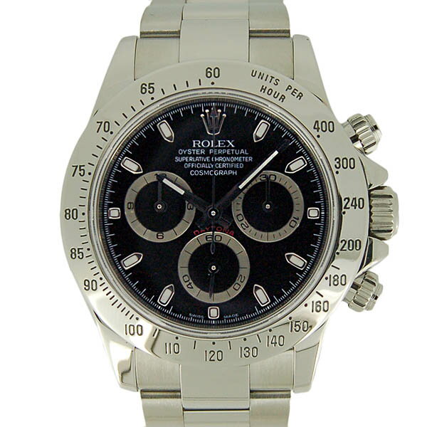 【ポイント2倍！5/9〜5/16 23:59まで】ロレックス　ROLEX　デイトナ　116520　SS　ブラック　M番ルーレット　USED【中古】