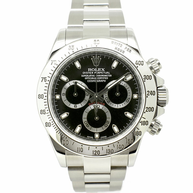 【国際保証書有り】【外装仕上げ済み】ロレックス　ROLEX　デイトナ　Ref.116520　SS　ブラック　ランダム番　最終鏡面バックル　USED　中古【メンズ】