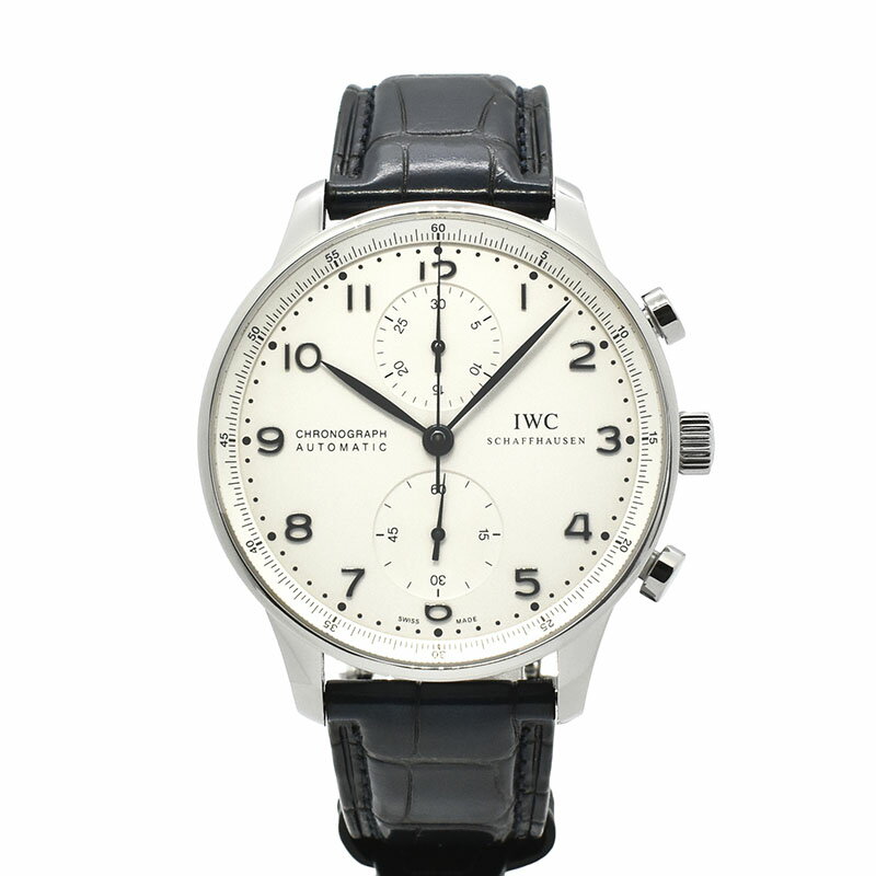 【外装仕上げ済み】IWC　ポルトギーゼ クロノグラフ　IW371446　シルバー　青針　41mm　U ...