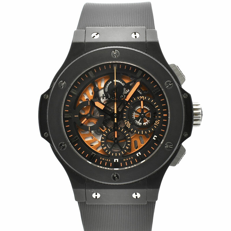 ウブロ　HUBLOT　ビッグバン アエロバン オールブラック オレンジ　310.CI.1190.RX ...