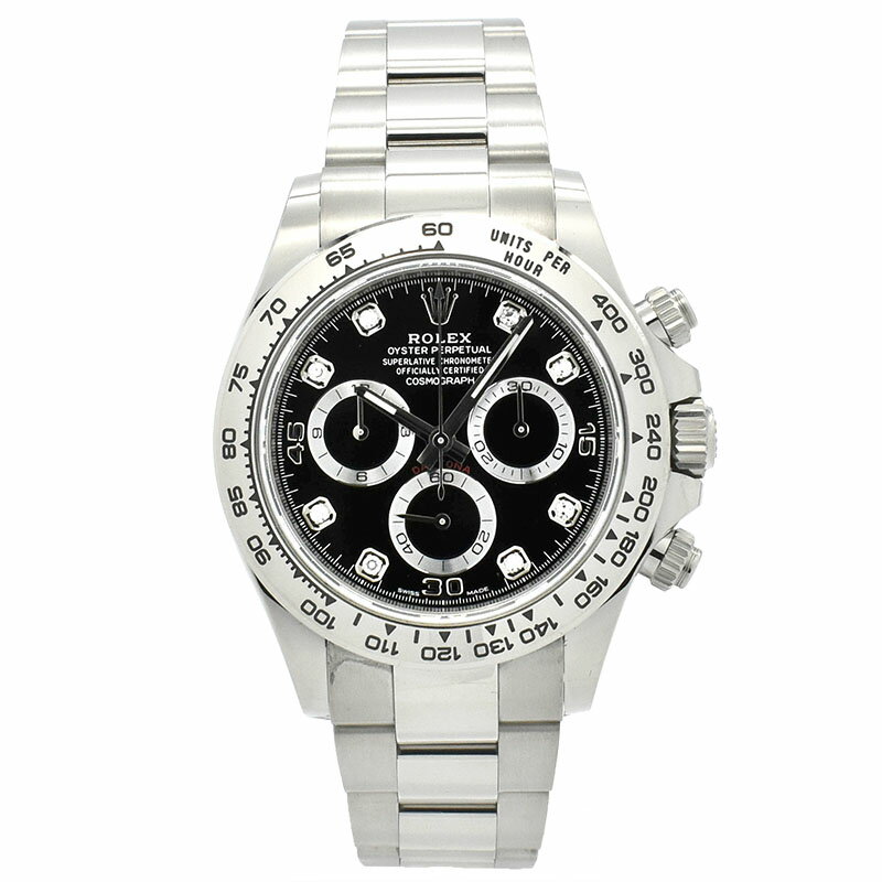 【未使用品】ロレックス ROLEX コスモグラフ デイトナ Ref.116509G ブラック 8Pダイヤ 18KWG 40mm ランダム番