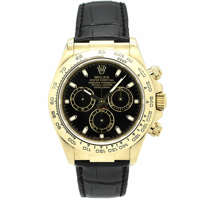 ロレックス　ROLEX　デイトナ　Ref.116518　ブラック　D番　18KYG　USED　中古