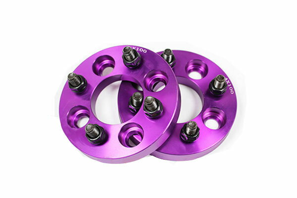 【沖縄・離島への配送不可】ワゴンRスティングレー MH23S MH#4S MH#5S ワイトレ 4H 2枚組 PCD100-1.25 20mm ワイドトレッドスペーサー (紫)
