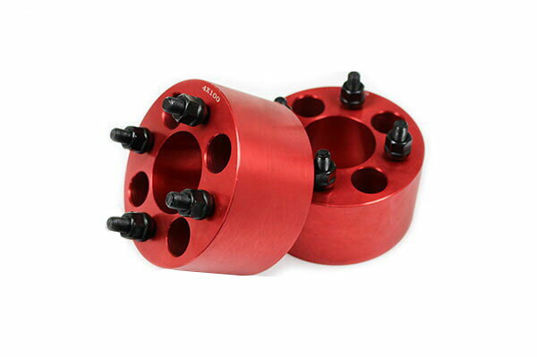 【沖縄・離島への配送不可】ハスラー MR#1S MR#2S ワイトレ 4H 2枚組 PCD100-1.25 70mm ワイドトレッドスペーサー (赤)