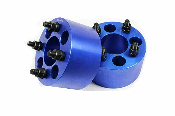 【沖縄・離島への配送不可】ワゴンRスティングレー MH23S MH#4S MH#5S ワイトレ 4H 2枚組 PCD100-1.25 76mm ワイドトレッドスペーサー (青)