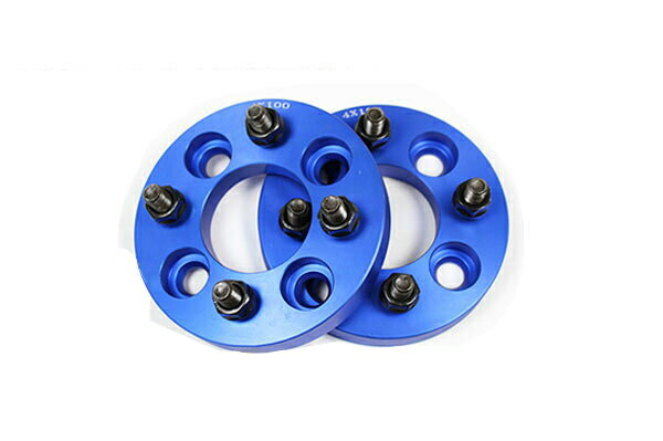 【沖縄・離島への配送不可】ハイゼットカーゴ S300系 ワイトレ 4H 2枚組 PCD100-1.5 20mm ワイドトレッドスペーサー (青)