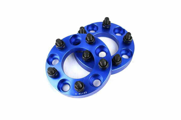 【沖縄・離島への配送不可】インプレッサWRX GDB E型 F型 GRB/F GVB/F ワイトレ 5H 2枚組 PCD114.3-1.25 20mm ワイドトレッドスペーサー (青)