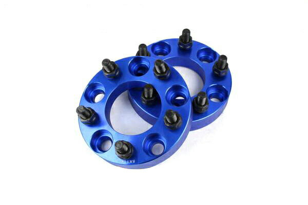 【沖縄・離島への配送不可】スズキ SX4 Y##1S ワイトレ 5H 2枚組 PCD114.3-1.25 25mm ワイドトレッドスペーサー (青)