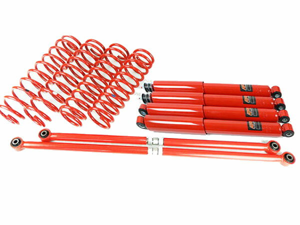 【沖縄・離島への配送不可】ジムニー JB23/JB33/JB43リフトアップキット2インチ ロングショック 赤