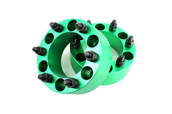 【沖縄・離島への配送不可】ハイラックス GUN125 ワイトレ 6H 2枚組 PCD139.7-1.5 60mm ワイドトレッドスペーサー (緑)