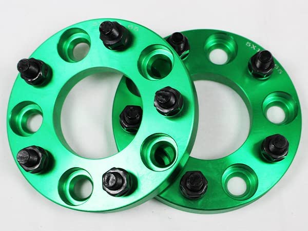 【沖縄・離島への配送不可】ワイドトレッドスペーサー 5穴 2枚組 PCD120.65 ボルトピッチ1/2X20 厚さ20mm グリーン