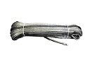 【沖縄・離島への配送不可】ウインチ用 シンセティックロープ グレー 7mm x 50m 耐荷重3400kg 片輪
