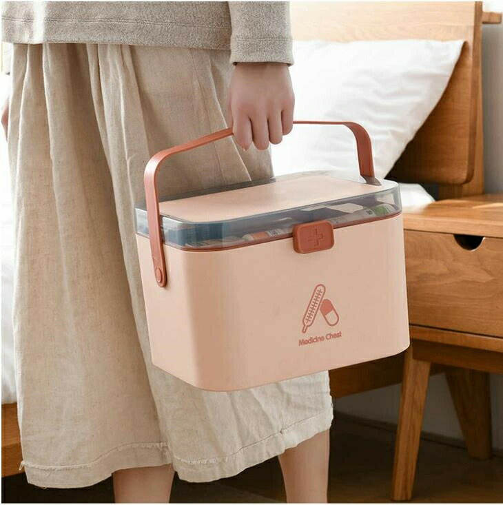 収納ボックス 北欧スタイル 取っ手付き 収納ケース 多機能 家庭用 応急ボックス 小物入れ 薬入れ 薬箱