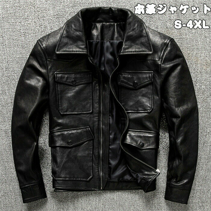 Other - レザージャケット 本革ジャケット メンズ ライダースジャケット メンズ 本革 レザー ジャケット 本革コート シングル 革ジャン ライダース アウター バイク 革ジャン ma-1 メンズ 防風 防水 防寒 大きいサイズ s-4xl