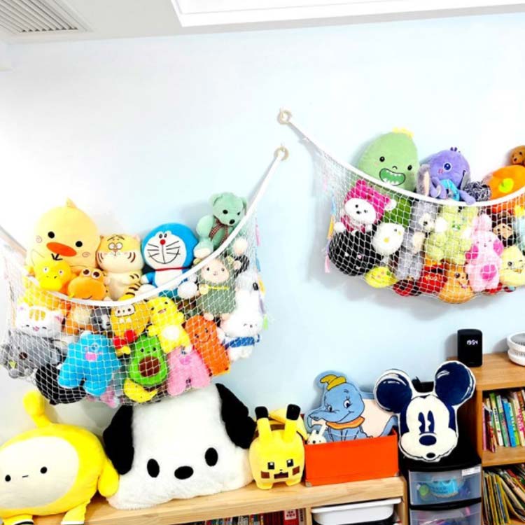 ぬいぐるみ 収納 ハンモック おもちゃネット おもちゃ箱 ルームモック 子供 ラック 吊り下げ ネット ボックス 大容量 隙間収納 インテリア ナチュラル お風呂 水切り クローゼット [2]