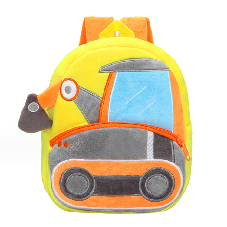 ZEV SHOPの車 作業車 働く車 ベビーリュック ふわふわ キッズ リュック ミニリュック 赤ちゃん ぬいぐるみ リュック ブルドーザー モコモコ 一升餅 子供 リュック 女の子 男の子 保育園 幼稚園 カバン 鞄 ファーストリュック 小学生 低学年 遠足 入学 入園 通園 バッグ 誕生日 送料無料｜アングル2