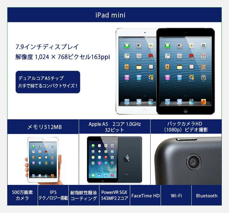 Wi-Fiモデル iPad mini ホワイト&シルバー16GB 本体[Cランク] iPad 中古 送料無料 当社3ヶ月保証 - Image 2