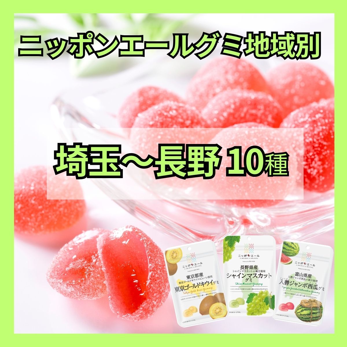 グミ地域別＜埼玉～長野＞（10種）