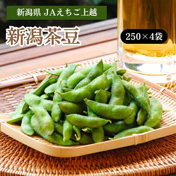 新潟県 新潟茶豆 7月下旬～8月上旬発送 250g×4袋 枝豆 えだまめ 産地直送 国産 JAえちご上越 クール便 旬 野菜 茶豆 ちゃまめのサムネイル