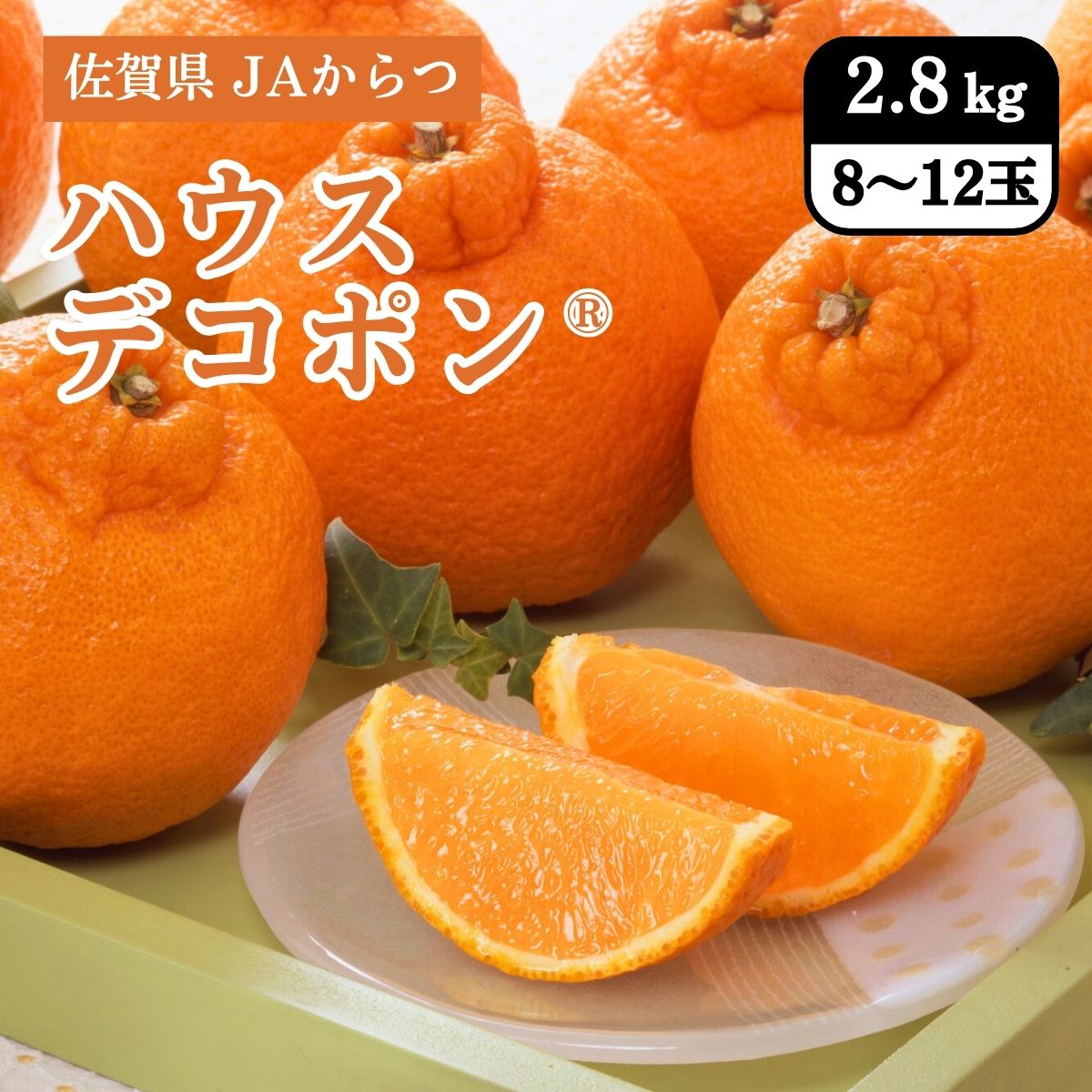 佐賀県 ハウスデコポン 2.8kg（8～12玉） JAからつ 12月中旬発送開始