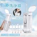 【300円クーポン有り】口腔洗浄器 ジェットウォッシャー ウォーターフロス 折りたたみ ジェットフロッサー ミニ携帯型 小型 持ち運び 200mlタンク 替えノ...