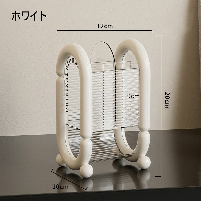 木漏れ日ライフ 楽天市場店の【送料無料】メイクブラシ 収納ケース 化粧ブラシ収納 仕切り付き 収納ボックス コスメボックス 北欧 おしゃれ 可愛い かわいい シンプル 雑貨 ペン立て 小物入れ 美容 卓上 スタンド 化粧品収納ボックス 文具 アクセサリー 小物収納 ホワイト ブラック｜アングル2