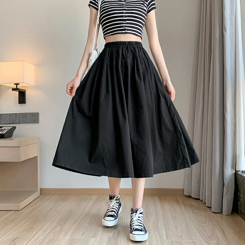 ハイウエスト プリーツスカート レディース スカート ミドル丈 Aラインスカート ウエストゴム パッチワーク 太め スカート 大きいサイズ 無地 カジュアル シンプル スタイリッシュ ウォッシュ加工 プリーツスカート ゆったり 着痩せ 体型カバー 可愛い 大人 女性 大学生