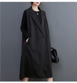 【楽天スーパーSALE】ベスト ジレ ブレザー ロングベスト ワンピース ロングワンピース レディース ゆったり 着?せ 着回し コーデ ノースリーブ 通気性 ルーズ マイナー 楽ちん コンフォート ビジネス カバー 仕事用 無地 シンプル ナチュラル カジュアル zhongtian-10039678 中天商事 サンプル画像2