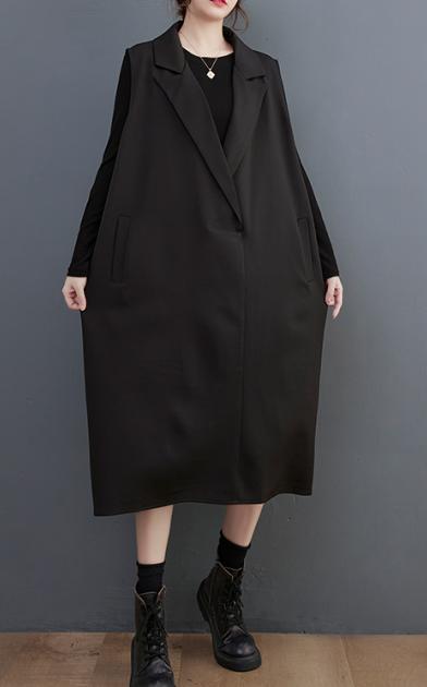 【楽天スーパーSALE】ベスト ジレ ブレザー ロングベスト ワンピース ロングワンピース レディース ゆったり 着?せ 着回し コーデ ノースリーブ 通気性 ルーズ マイナー 楽ちん コンフォート ビジネス カバー 仕事用 無地 シンプル ナチュラル カジュアル zhongtian-10039678 中天商事 サンプル画像3