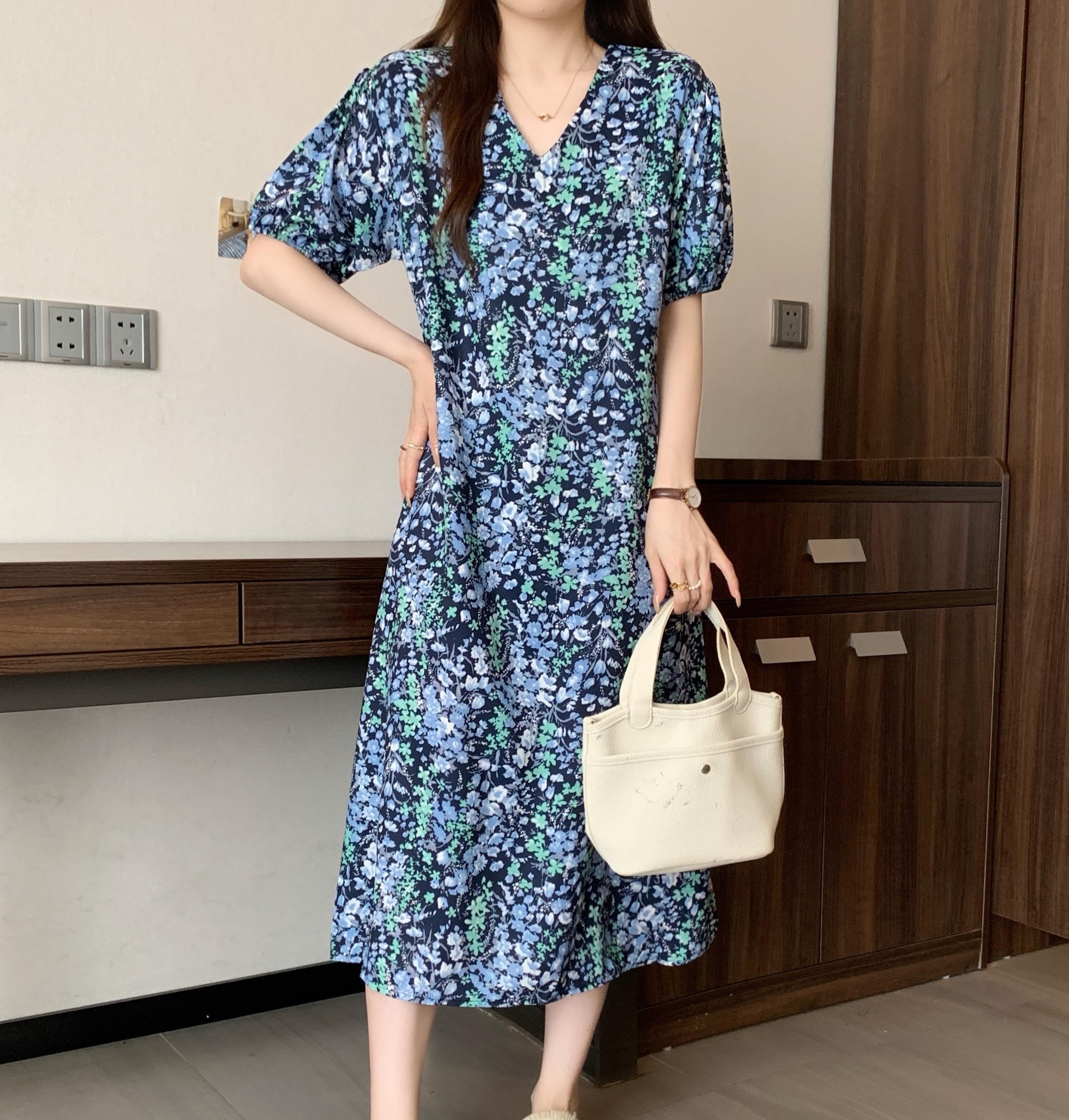 ボヘミアンワンピース ボヘミアン 花柄 総柄 レディース ワンピース おしゃれ オシャレ ドロスト きれいめ ナチュラル カジュアル 薄手 ビジュアル レジャ 通気性 楽ちん 新生活 新幹線 ママさん マタニティ
